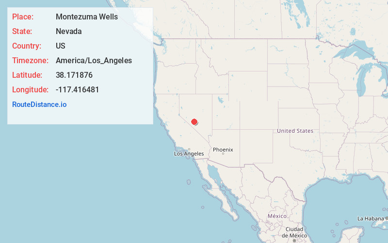 Map of Montezuma Wells