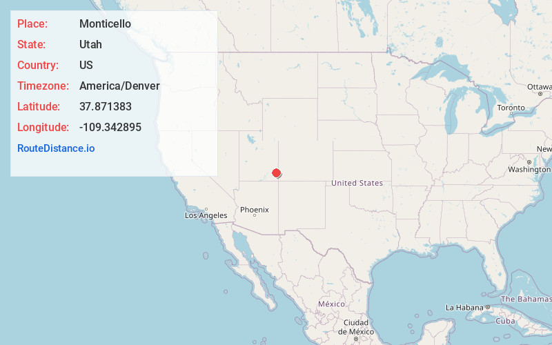 Map of Monticello