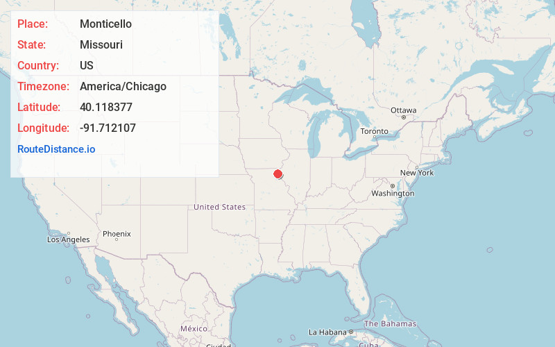 Map of Monticello