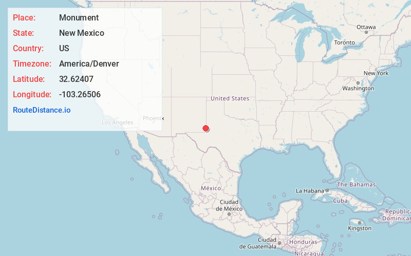 Map of Monument