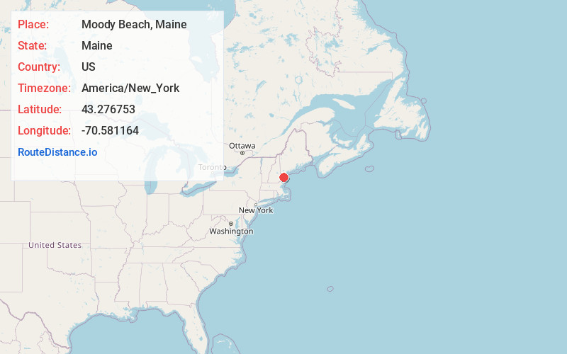 Map of Moody Beach, Maine