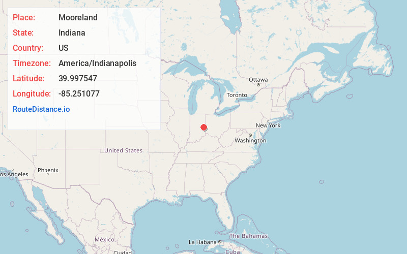 Map of Mooreland