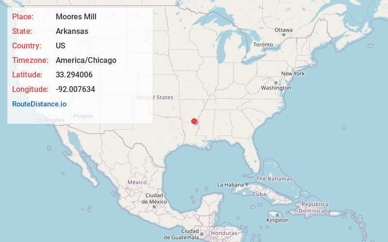 Map of Moores Mill