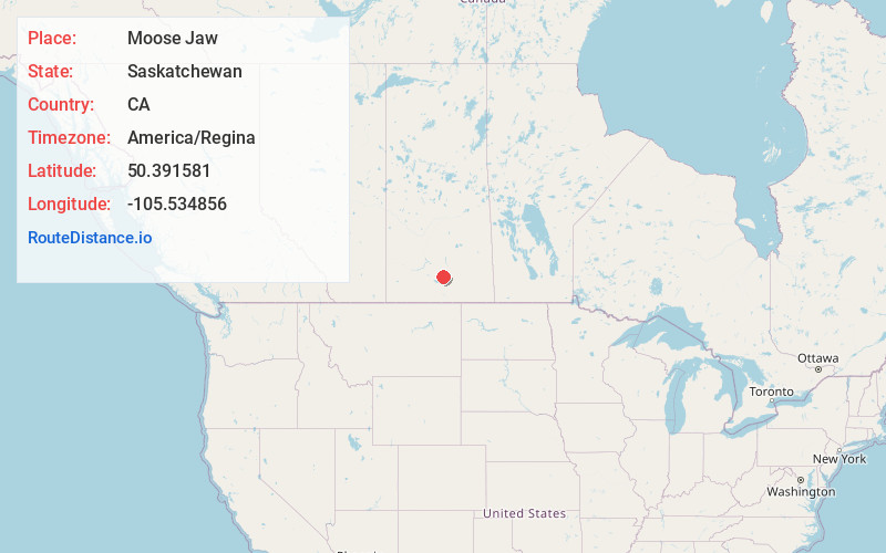 Map of Moose Jaw