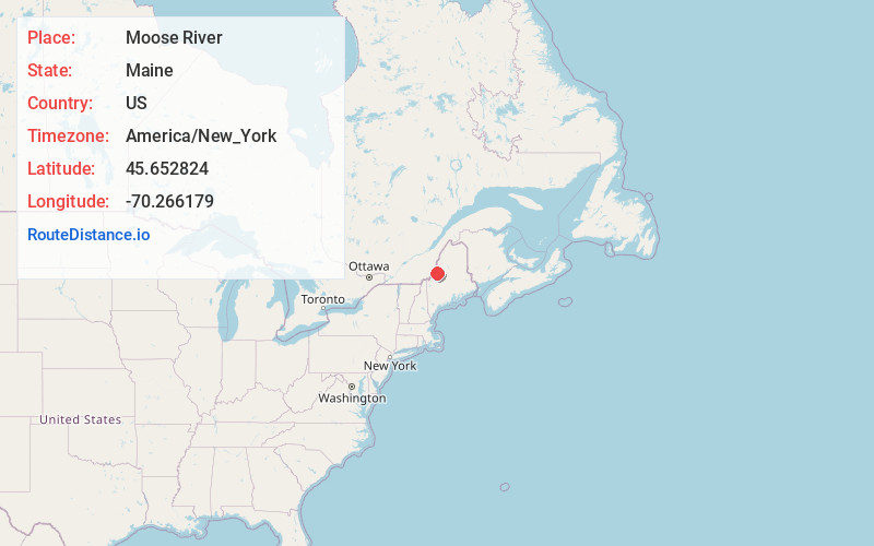 Map of Moose River