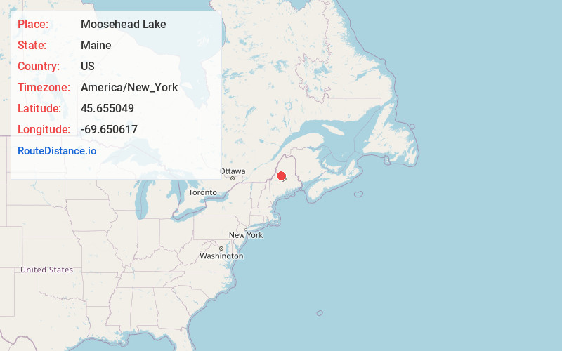Map of Moosehead Lake