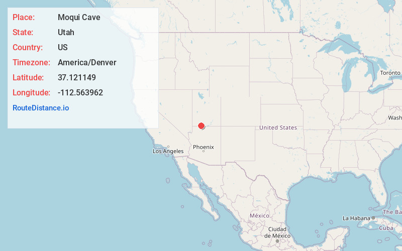 Map of Moqui Cave