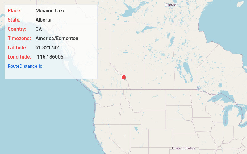 Map of Moraine Lake