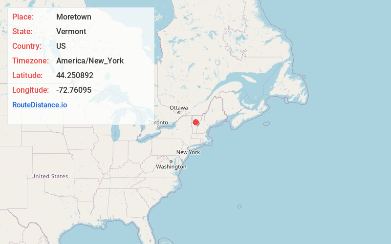 Map of Moretown