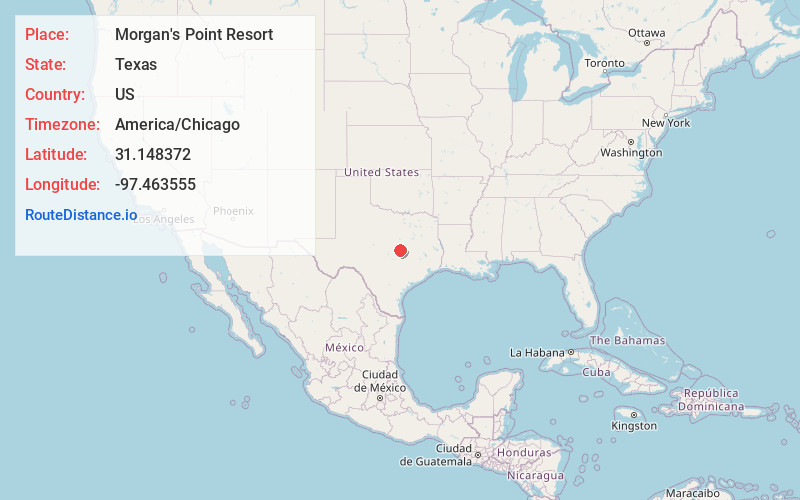 Map of Morgan's Point Resort