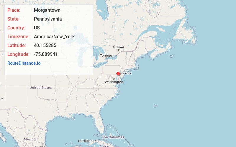 Map of Morgantown