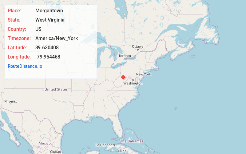 Map of Morgantown