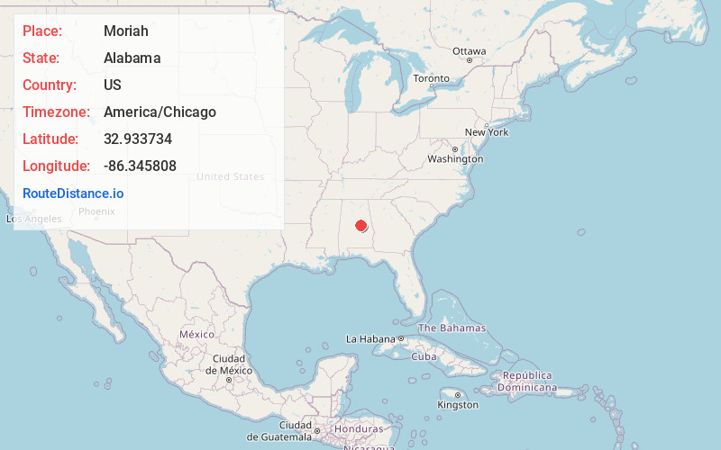 Map of Moriah