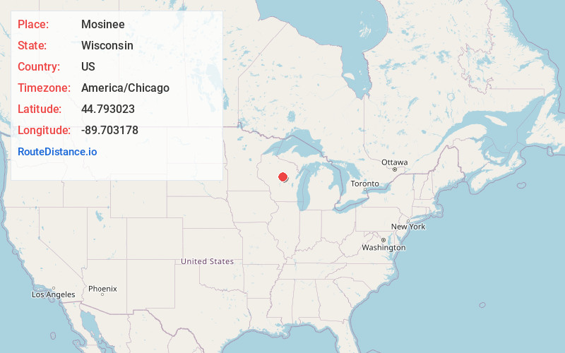 Map of Mosinee