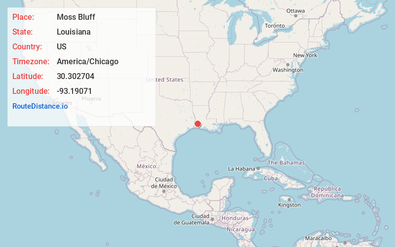 Map of Moss Bluff
