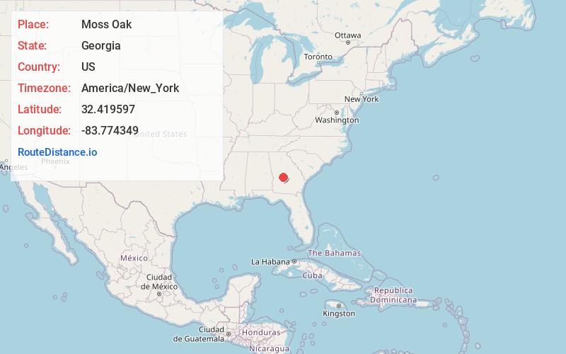 Map of Moss Oak