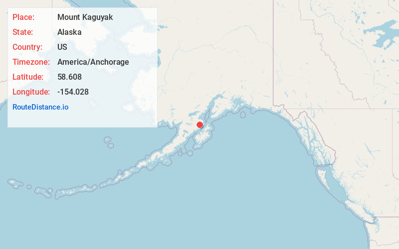 Map of Mount Kaguyak