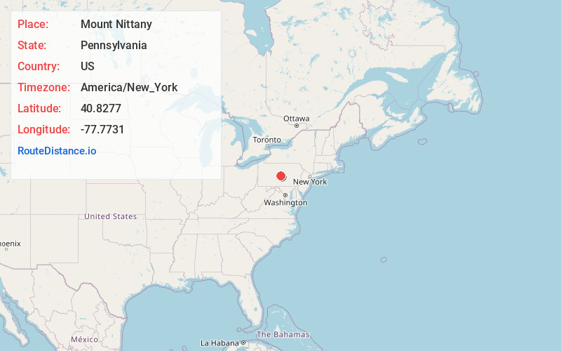 Map of Mount Nittany