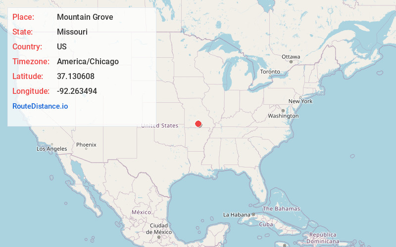 Map of Mountain Grove