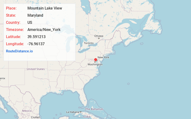 Map of Mountain Lake View