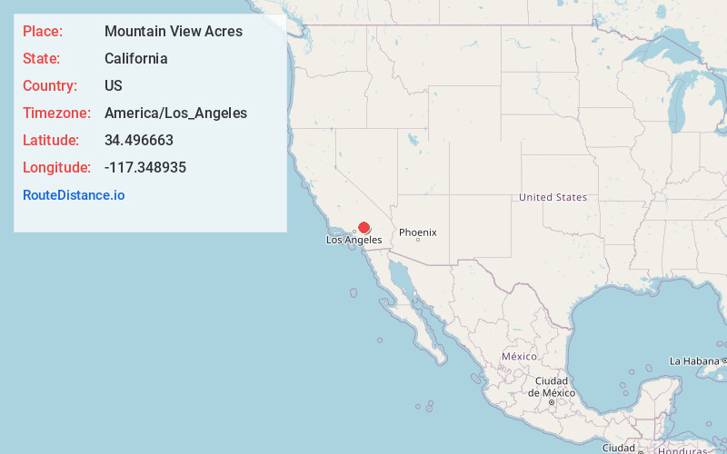 Map of Mountain View Acres