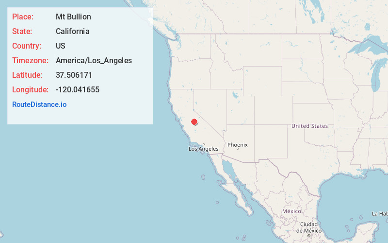Map of Mt Bullion