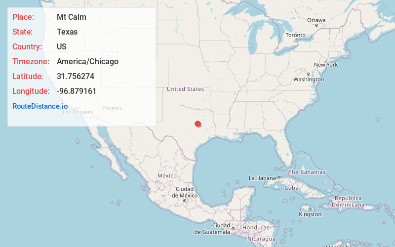 Map of Mt Calm