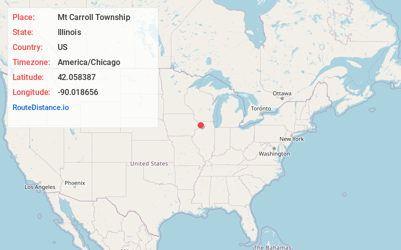 Map of Mt Carroll Township