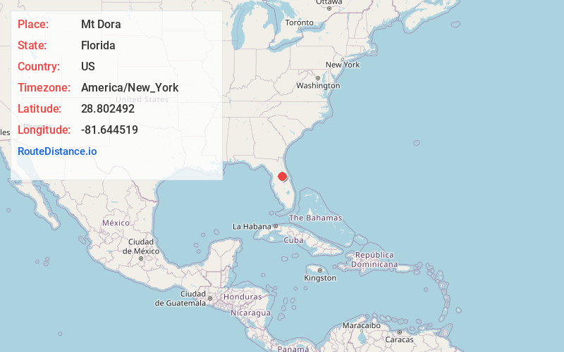 Map of Mt Dora