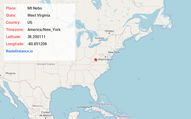 Map of Mt Nebo