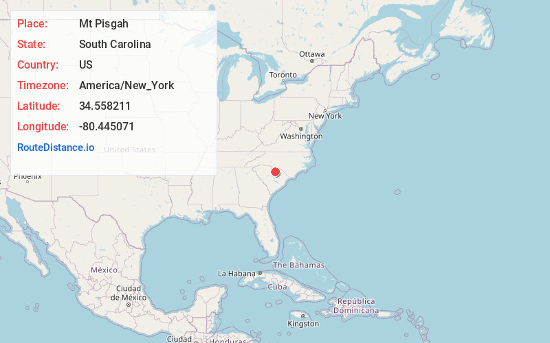 Map of Mt Pisgah
