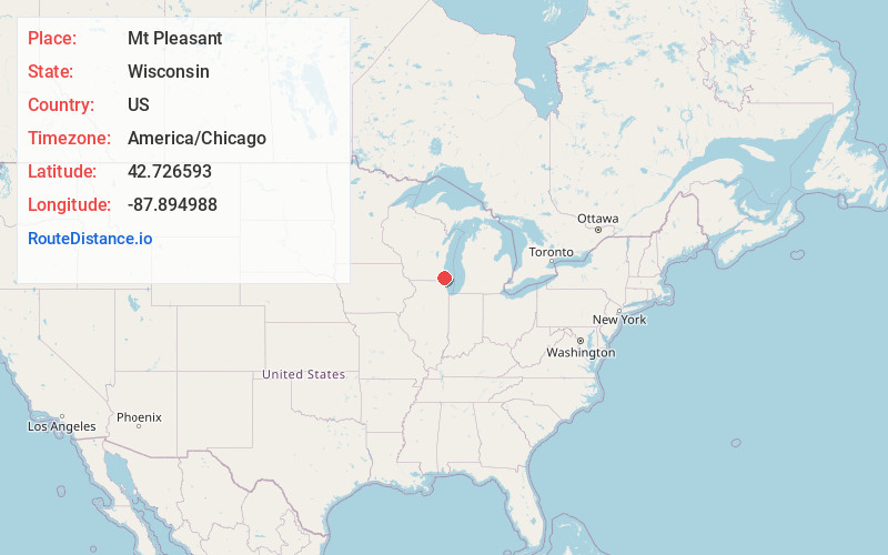 Map of Mt Pleasant