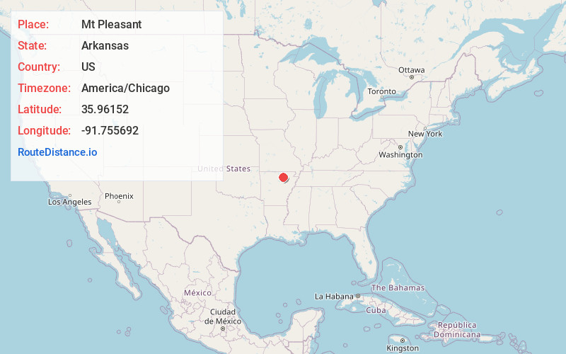 Map of Mt Pleasant