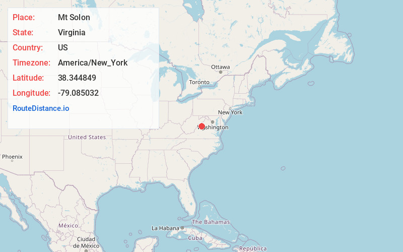 Map of Mt Solon