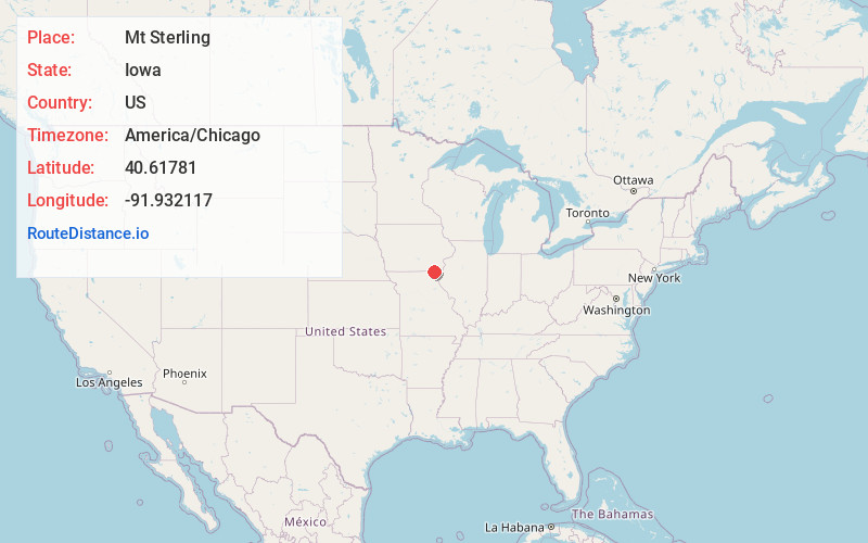 Map of Mt Sterling