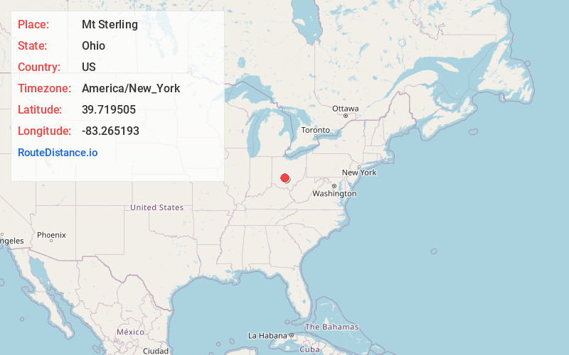 Map of Mt Sterling