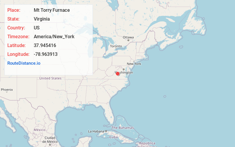 Map of Mt Torry Furnace