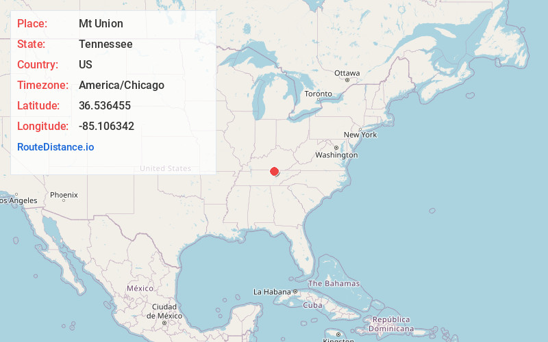 Map of Mt Union