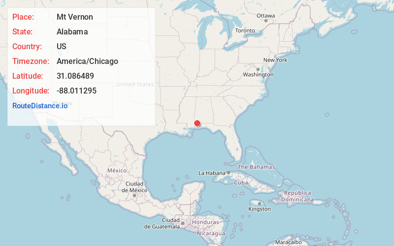 Map of Mt Vernon