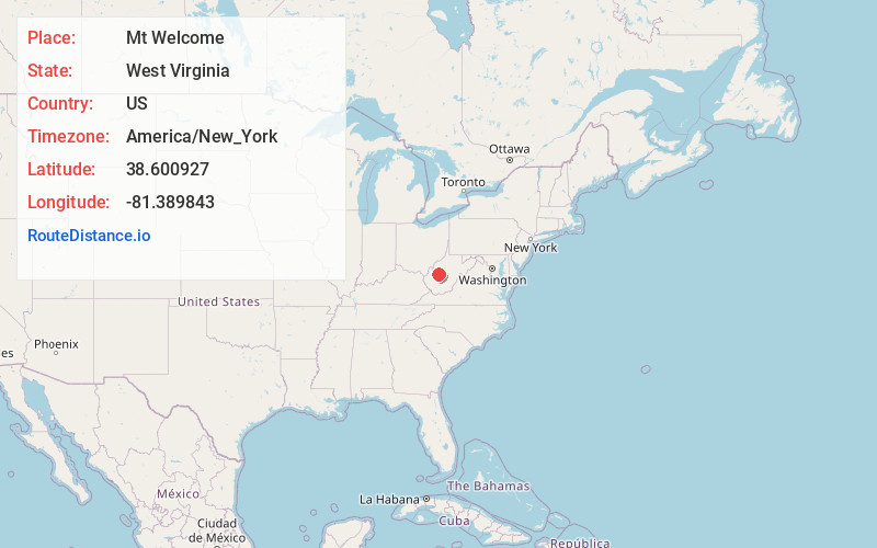 Map of Mt Welcome