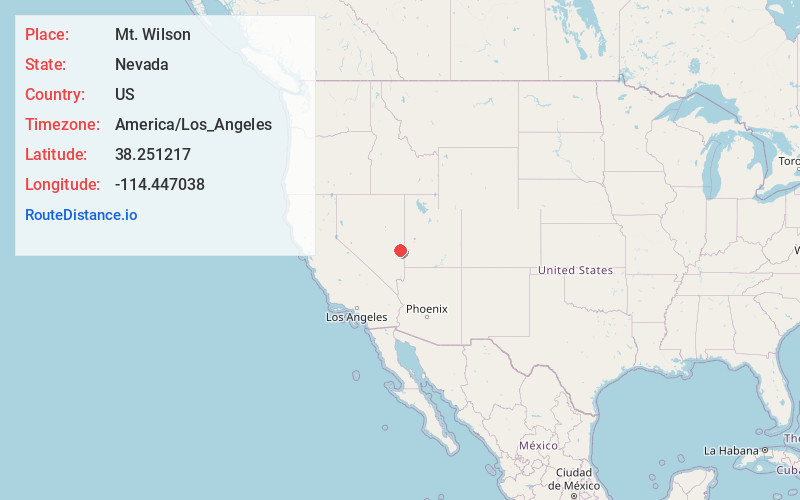 Map of Mt. Wilson