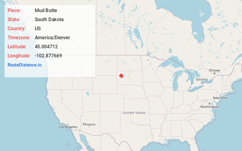 Map of Mud Butte