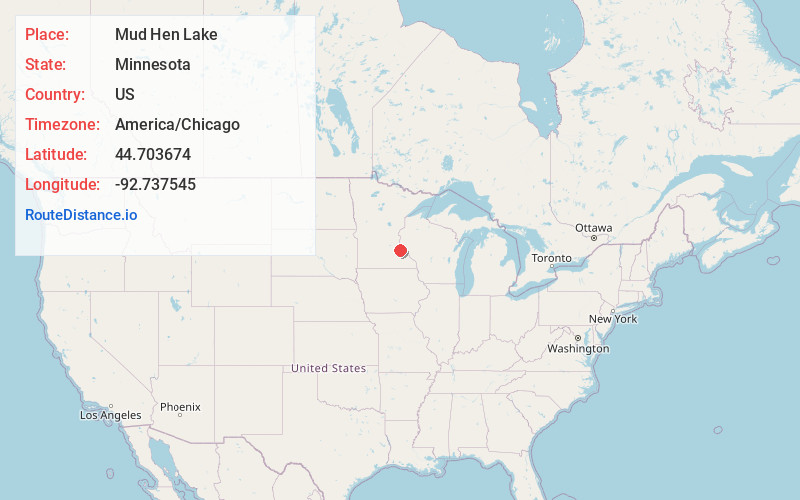 Map of Mud Hen Lake