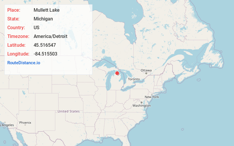 Map of Mullett Lake