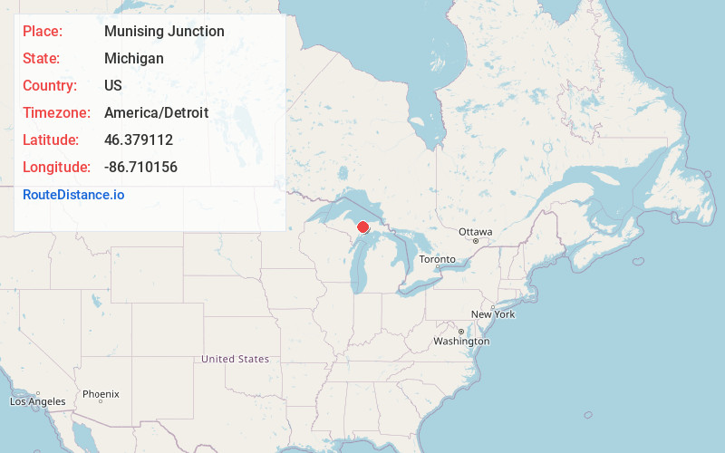 Map of Munising Junction