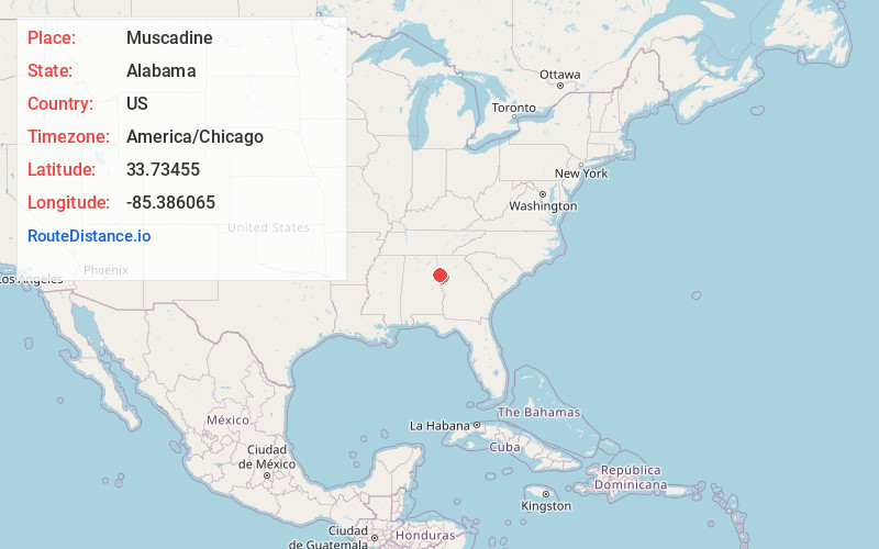 Map of Muscadine