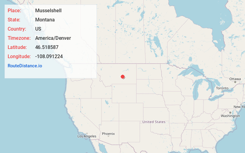 Map of Musselshell