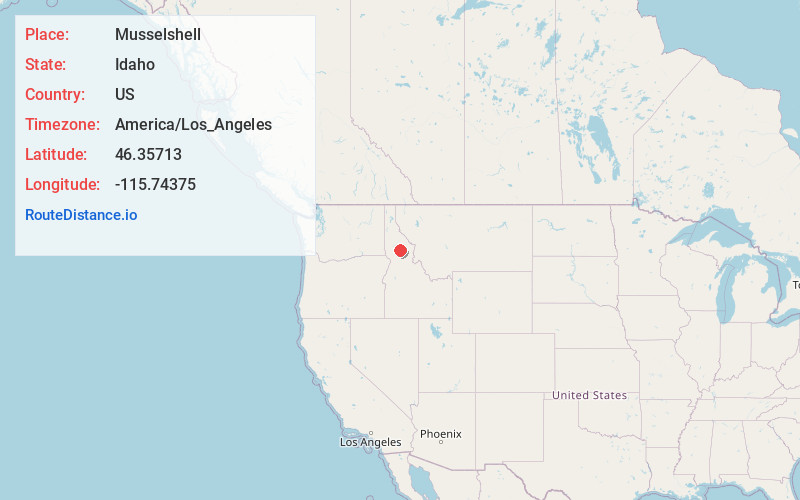 Map of Musselshell
