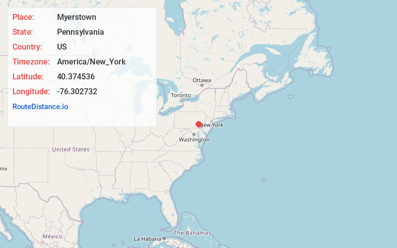 Map of Myerstown