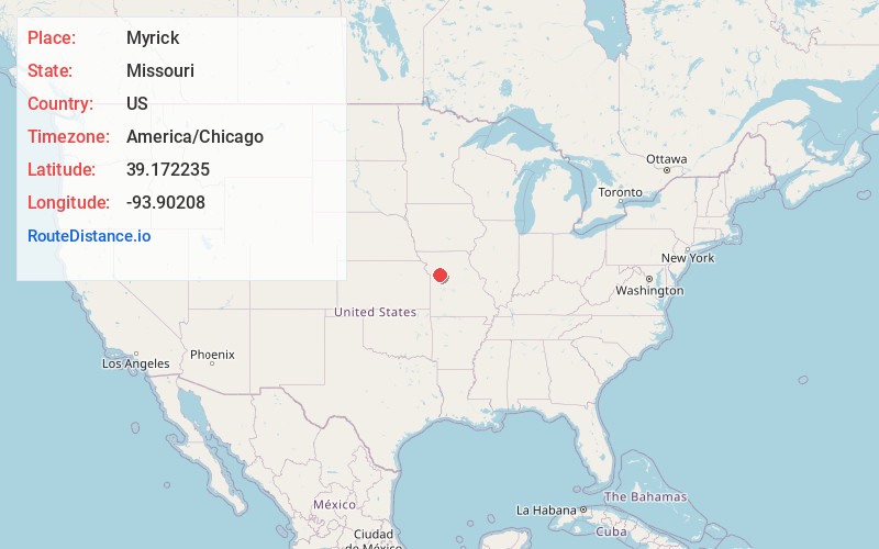 Map of Myrick